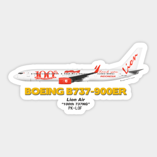 Boeing B737-900ER - Lion Air "100th 737NG" Sticker